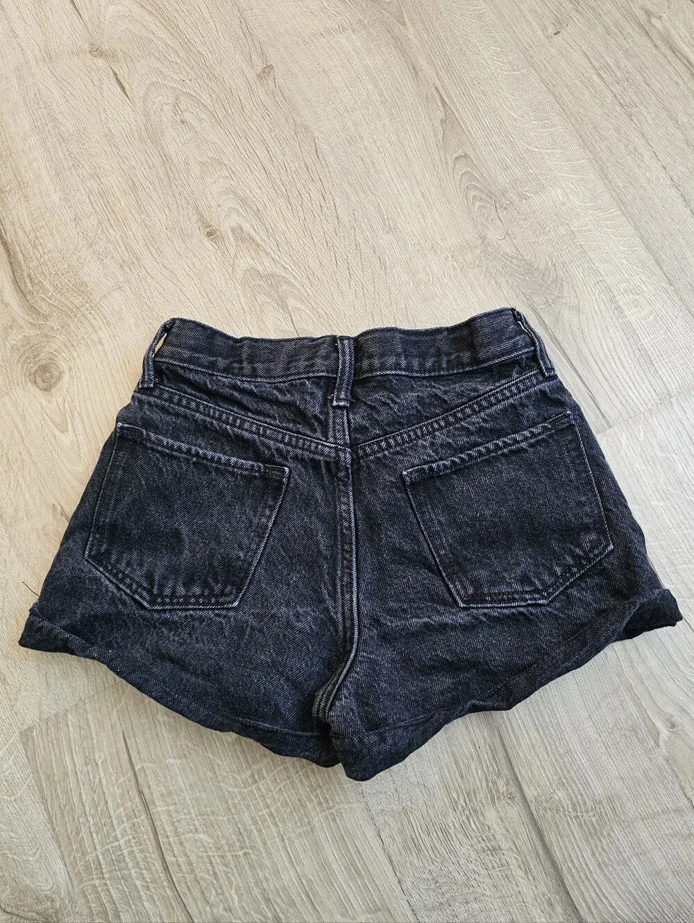 Old Navy Black Distressed High-Rise Jean Shorts Size 10